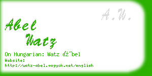 abel watz business card